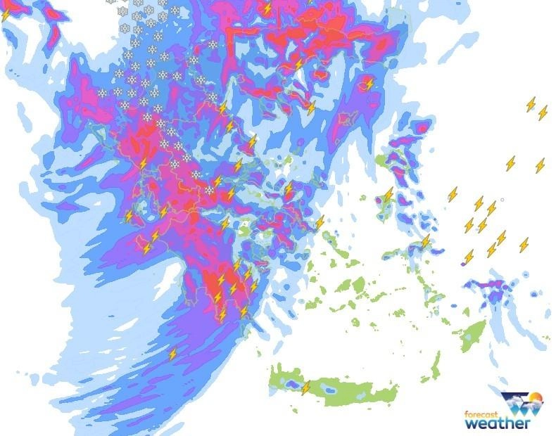 Έκτακτο δελτίο επικίνδυνων καιρικών φαινομένων για αύριο Σάββατο.
