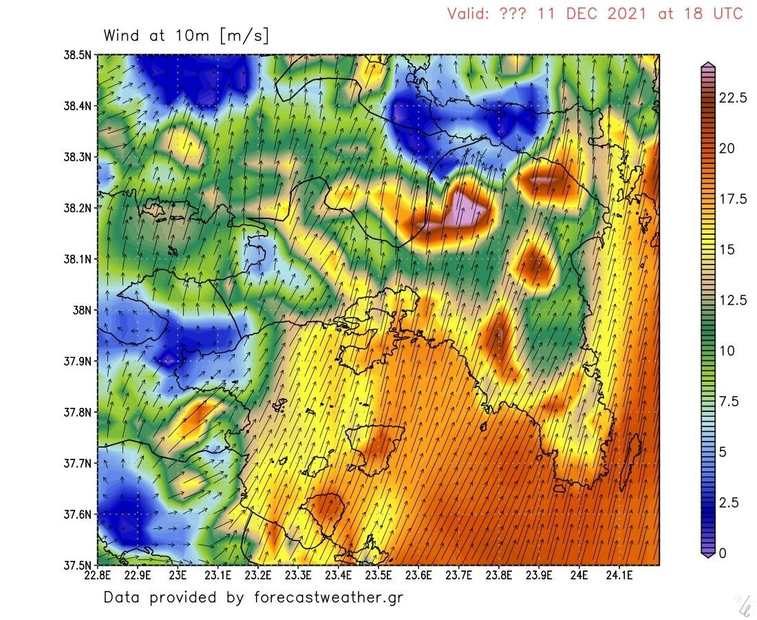 Έκτακτο δελτίο θυελλωδών ανέμων στο Ν. Αττικής εντάσεως 10 μποφόρ. ΠΡΟΣΟΧΗ.