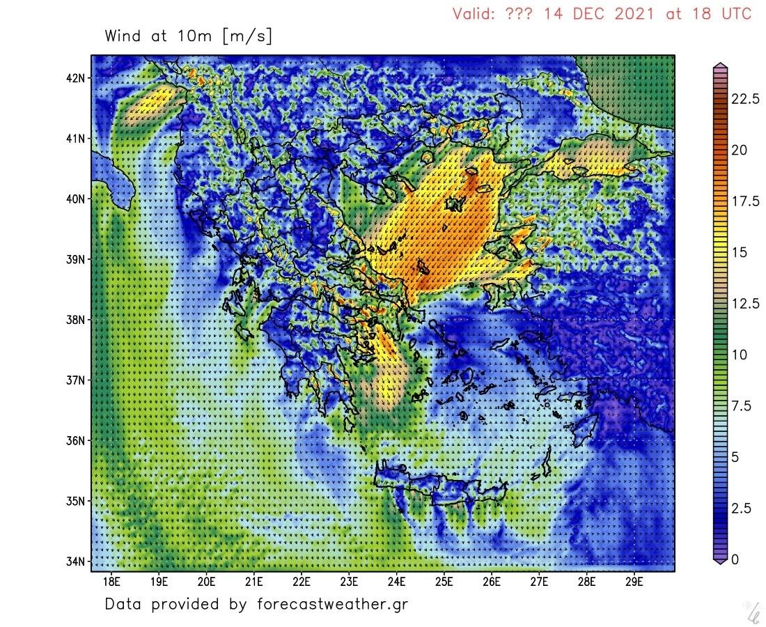 Ισχυρές 💧 βροχοπτώσεις στα Αντολικά πυκνές ❄️ χιονοπτώσεις στα ορεινά.