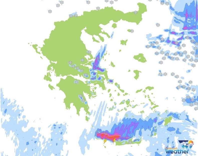 Χιονοπτώσεις ακόμα και σε ημιπεδινές περιοχές της χώρας. Τάση καιρού μέχρι την Κυριακή.