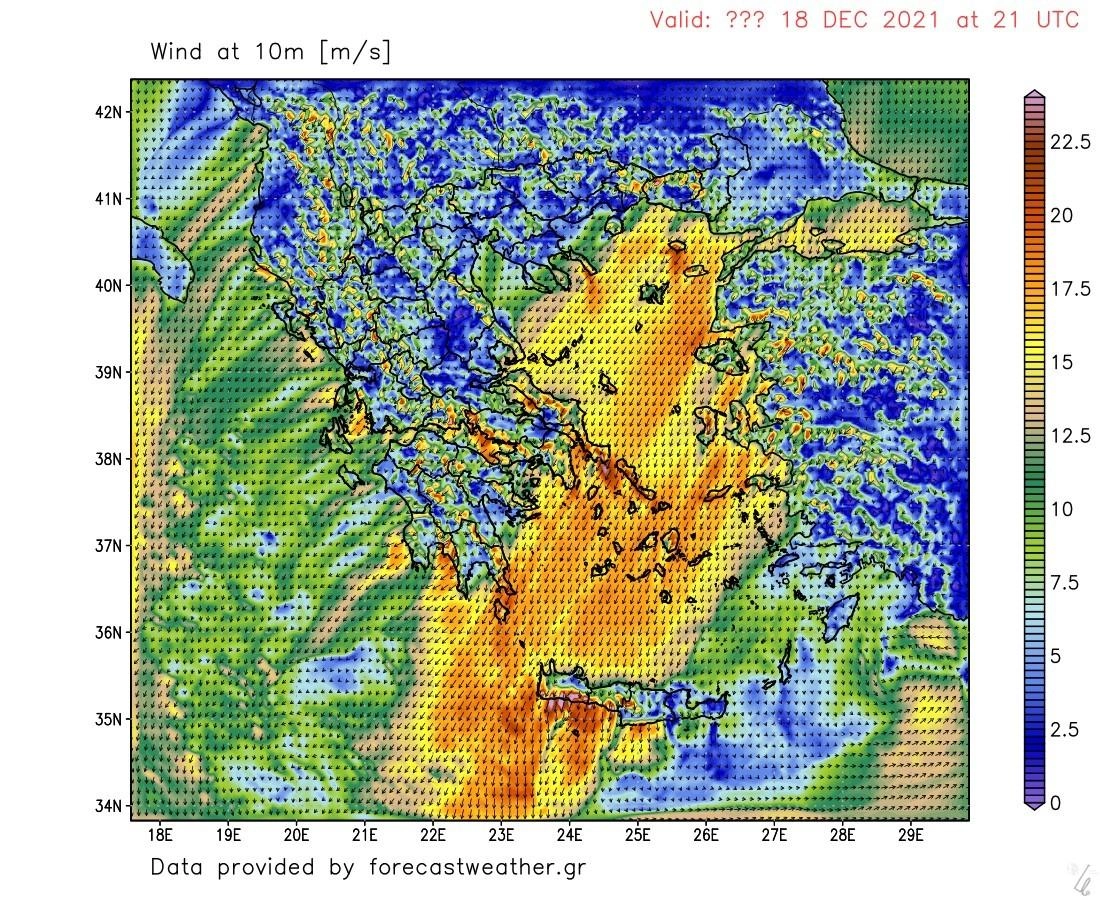 Ισχυρές βροχές στα νότια θαλάσσια και ισχυρές χιονοπτώσεις στα ανατολικά ημιπεδινά-ημιορεινά για αύριο Σάββατο.  