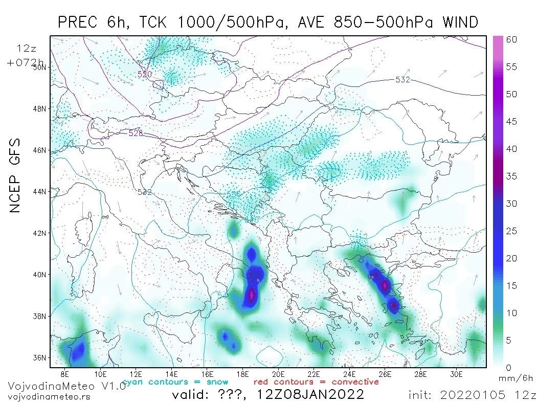 ⚡ Κατά τόπους ισχυρά καιρικά φαινόμενα στην χώρα μας το διάστημα 06-09/01/22
