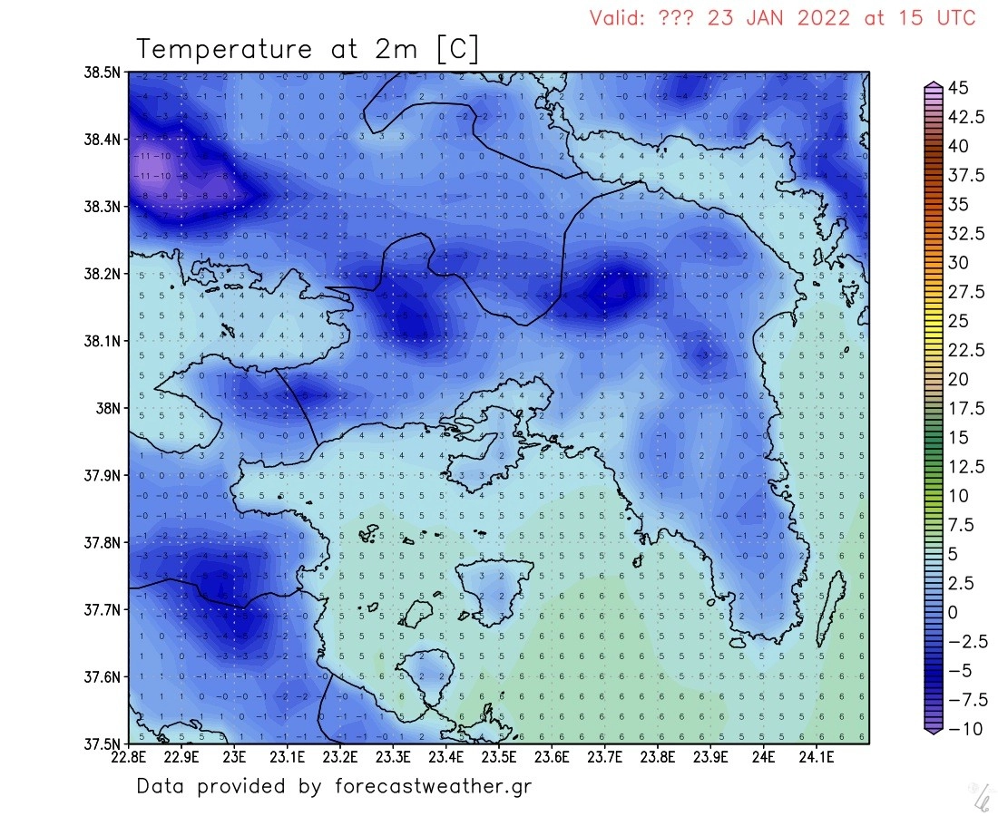 Ισχυρές χιονοπτώσεις τις επόμενες ώρες στον Ν. Αττικής. Δείτε του χάρτες.