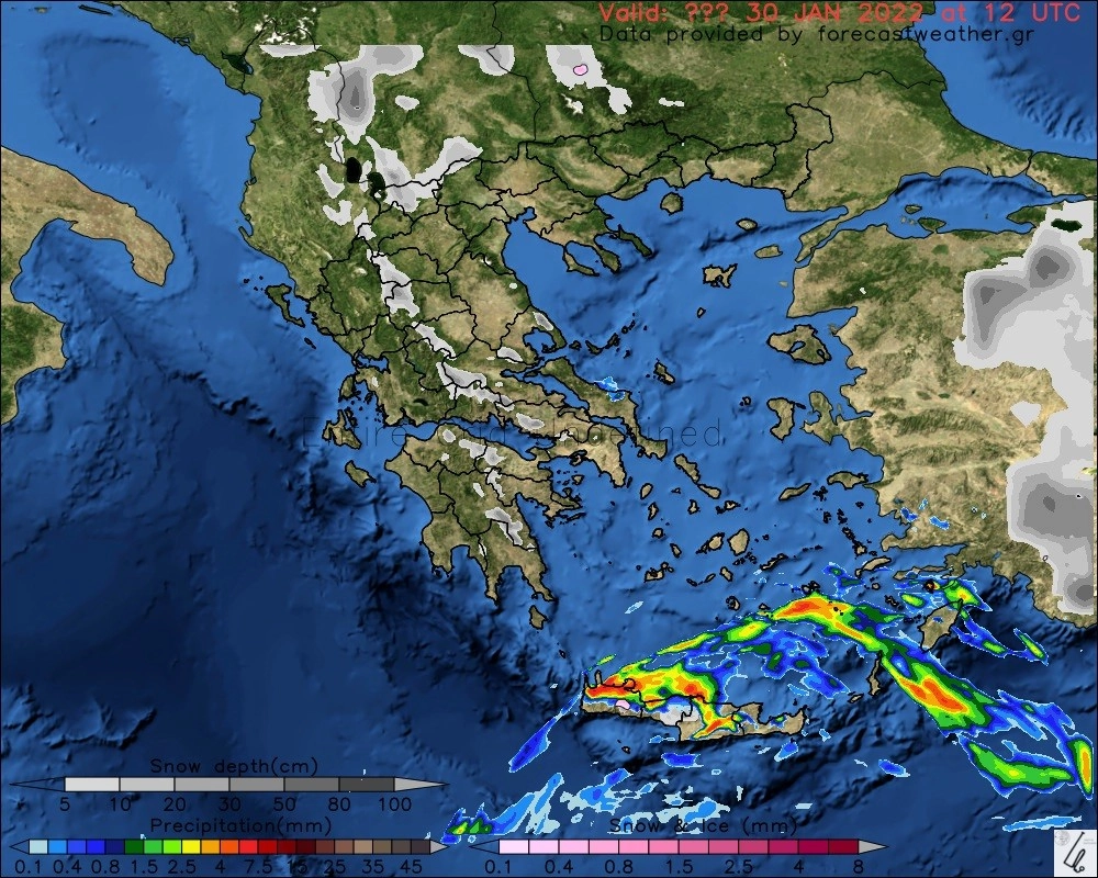 ⚡🌀 Τοπικές καταιγίδες στα νοτιοανατολικά και θυελλώδεις βοριάδες στο νότιο Αιγαίο αύριο Κυριακή 30-01-22