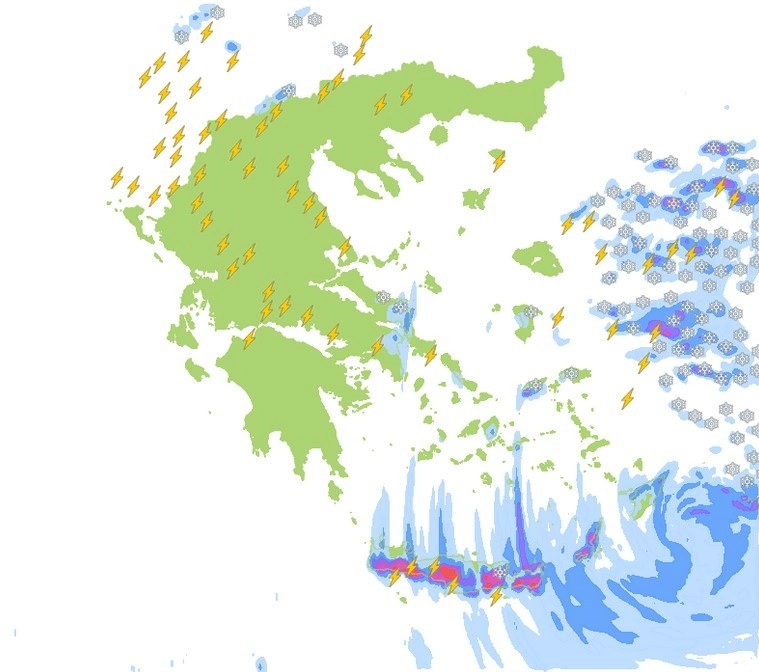 Άστατος ο καιρός τη νέα εβδομάδα (07-13/02/22) με σύντομη αλλά ισχυρή κακοκαιρία στις αρχές της