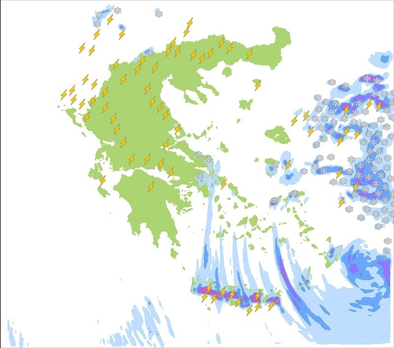 Άστατος ο καιρός στα νοτιοανατολικά και ισχυροί έως θυελλώδεις βοριάδες αύριο Τετάρτη 09-02-22