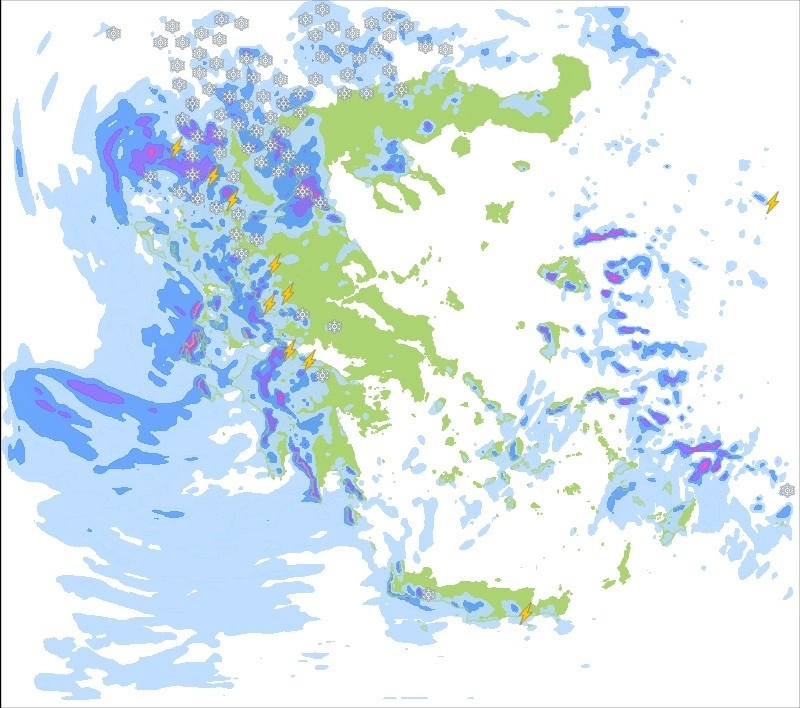 Πλούσια σε βροχές αλλά και σε χιόνια στα ορεινά η νέα εβδομάδα 21-27/02/22