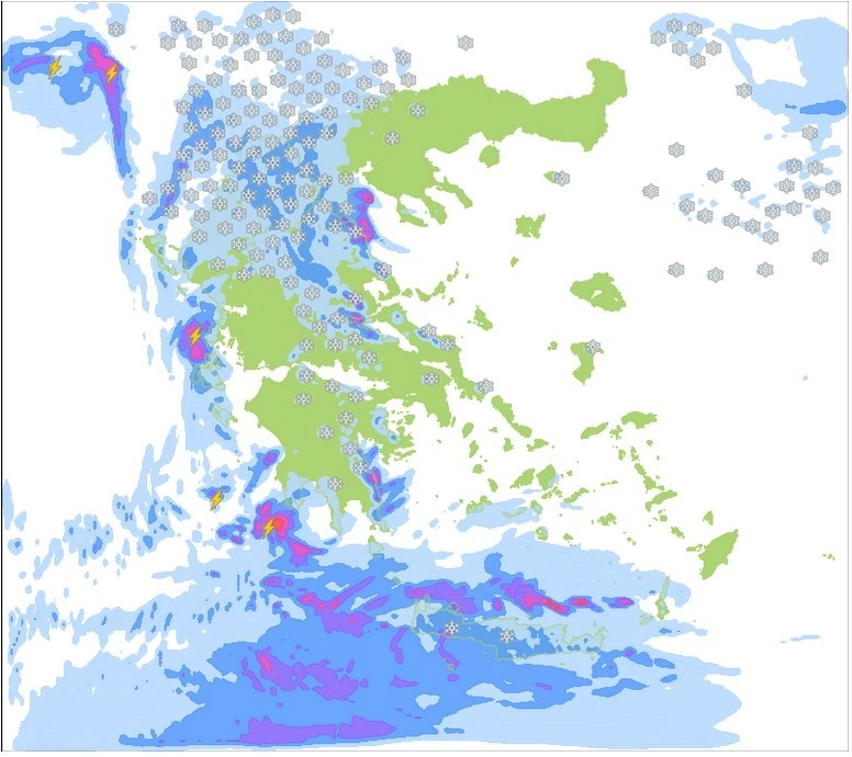 Χιόνια ακόμη και σε σχετικά χαμηλά υψόμετρα μέχρι την Τετάρτη και γενικά ισχυροί έως θυελλώδεις άνεμοι στα Πελάγη τη νέα εβδομάδα 28/02/22 έως 06/03/22