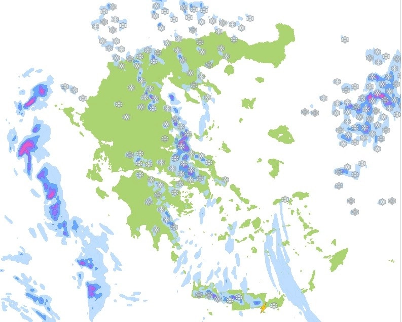 Χιονοπτώσεις σε μηδενικό υψόμετρο, κυριώς στη νότια Ελλάδα αύριο Παρασκευή. Δελτίο καιρού 11.3.2022