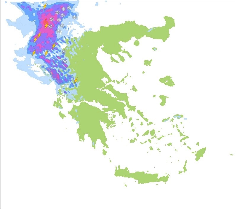 Σοβαρή επιδείνωση του καιρού με ισχυρές βροχές - καταιγίδες και χιονοπτώσεις στα ορεινά. Δελτίο καιρού αυριο Κυριακή 9/4/2022