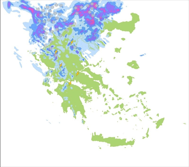Σοβαρή επιδείνωση του καιρού με ισχυρές βροχές - καταιγίδες και χιονοπτώσεις στα ορεινά. Δελτίο καιρού αυριο Κυριακή 9/4/2022