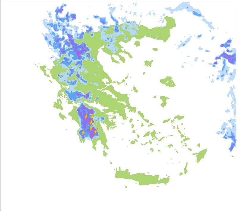 Ισχυρές τοπικά καταιγίδες σε ηπειρωτικά τμήματα αύριο Τρίτη 07-06-2022.