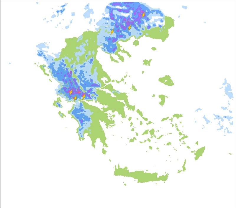Τοπικά ισχυρές βροχές και καταιγίδες θα εκδηλωθούν αύριο Σάββατο.