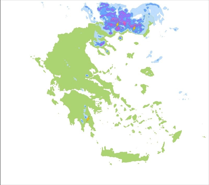 Ισχυρές καταιγίδες στη βορειοανατολική Ελλάδα αύριο Κυριακή 26-06-2.