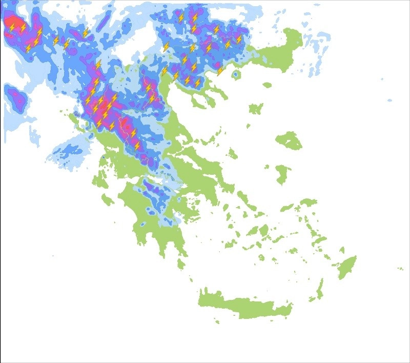 Ισχυρές βροχές και καταιγίδες αύριο Παρασκευή. Δυναμικά επικίνδυνα φαινόμενα. Δελτίο καιρού 8/7/2022.