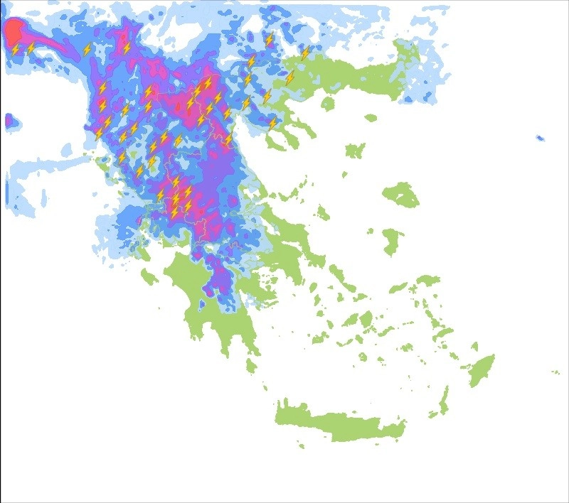 Ισχυρές βροχές και καταιγίδες αύριο Παρασκευή. Δυναμικά επικίνδυνα φαινόμενα. Δελτίο καιρού 8/7/2022.