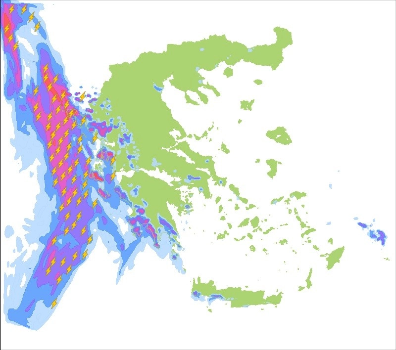 Έκτακτο δελτίο τοπικά έντονων καιρικών φαινομένων το Σάββατο 05-11-22.