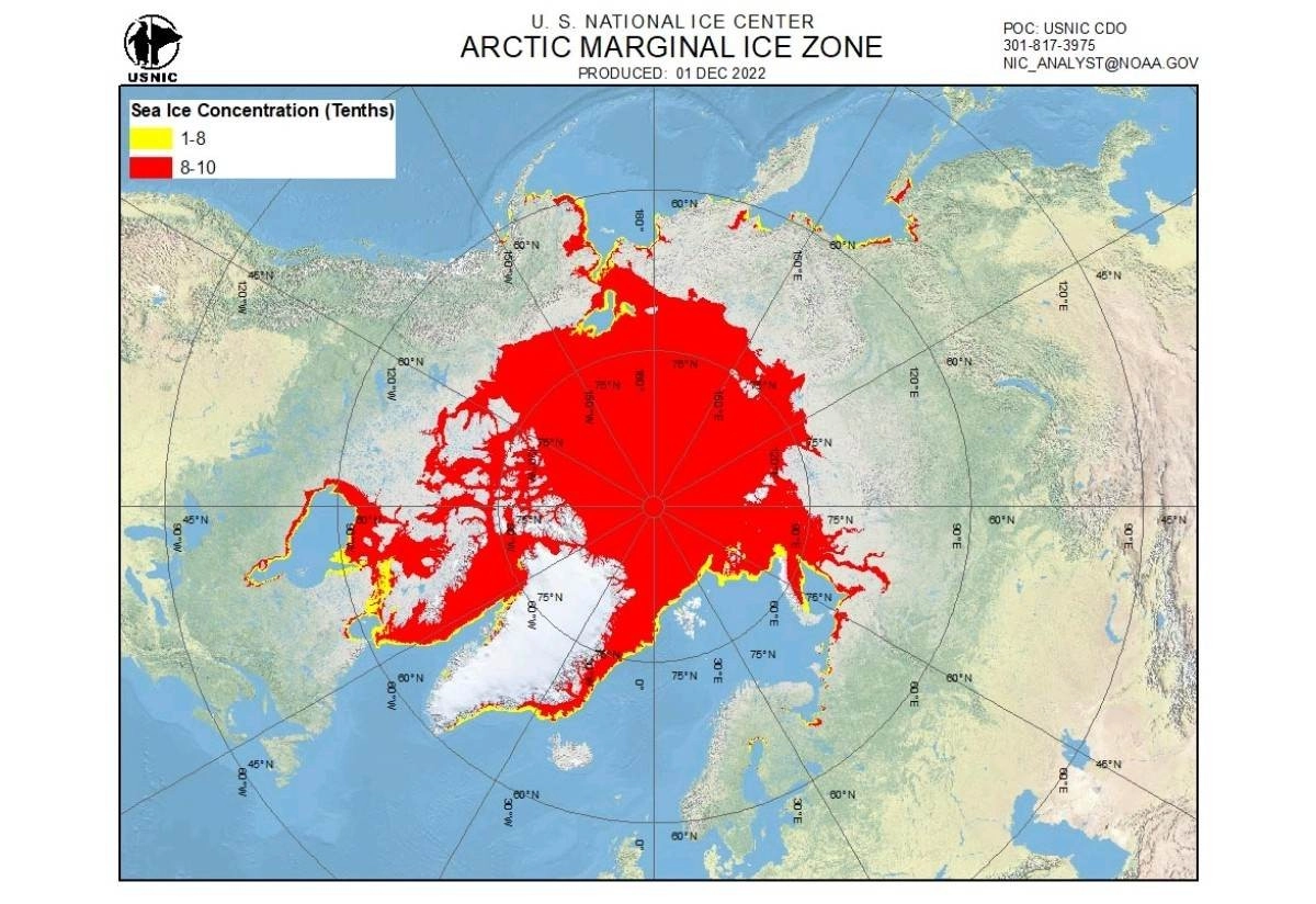 Κλίμα : Η έκταση του θαλάσσιου πάγου στον Αρκτικό Ωκεανό αυξάνεται ταχύτατα τις τελευταίες εβδομάδες