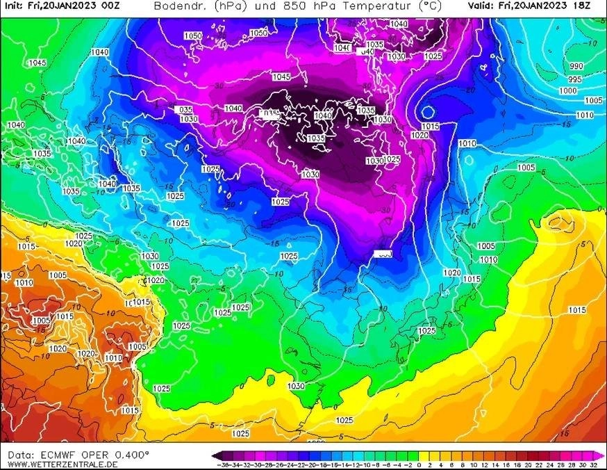 Kίνα : Την χαμηλότερη θερμοκρασία των τελευταίων 54 ετών κατέγραψε την Παρασκευή 20 Ιανουαρίου η χώρα