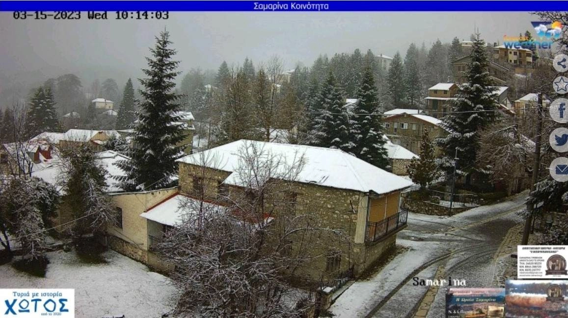 Στα λευκά ορεινές περιοχές της Ηπείρου και της Δυτικής Μακεδονίας : Δείτε ζωντανή εικόνα μέσα από τις κάμερες της ForecatWeather.gr