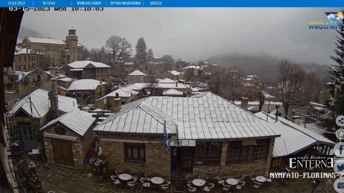 Στα λευκά ορεινές περιοχές της Ηπείρου και της Δυτικής Μακεδονίας : Δείτε ζωντανή εικόνα μέσα από τις κάμερες της ForecatWeather.gr