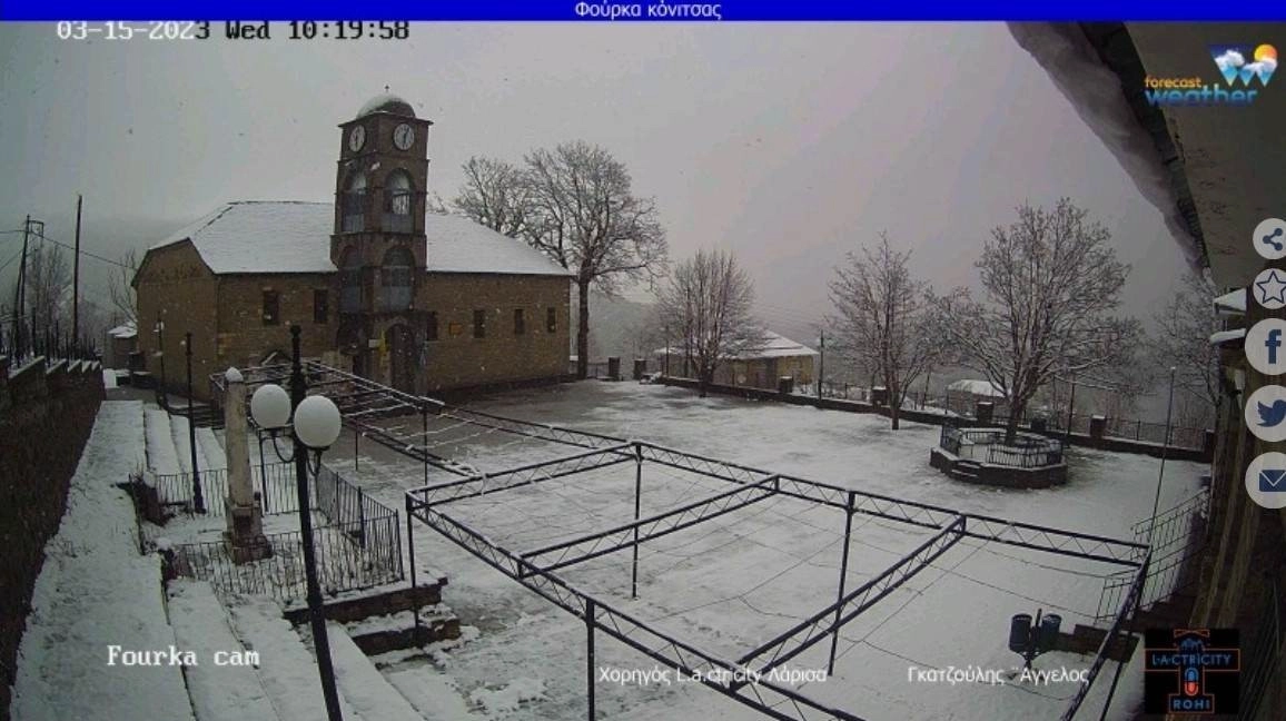 Στα λευκά ορεινές περιοχές της Ηπείρου και της Δυτικής Μακεδονίας : Δείτε ζωντανή εικόνα μέσα από τις κάμερες της ForecatWeather.gr