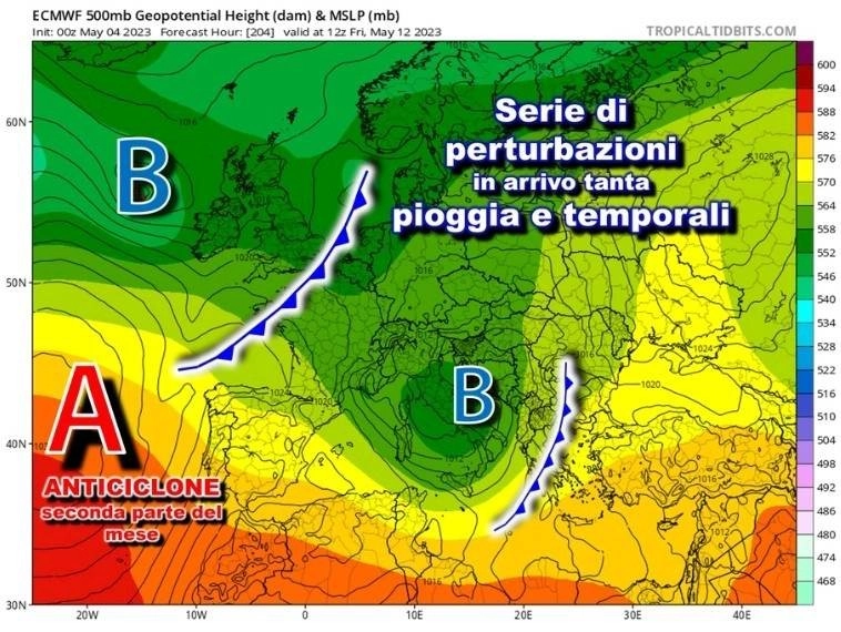 Ιταλοί Μετεωρολόγοι : Άκρως βροχερός ο Μάιος προβλέπεται μέχρι ενδεχομένως και το τέλος του ειδικά στην Νοτιοανατολική Ευρώπη 