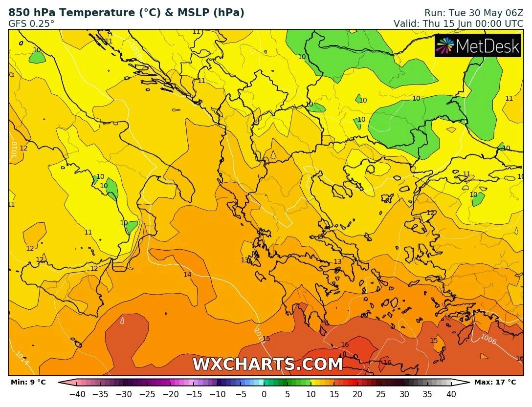 Μεσοπρόθεσμη Ιούνιος 2023 : Με αρκετή αστάθεια στα ηπειρώτικα και με θερμοκρασίες ελαφρώς χαμηλότερες από τον μέσο όρο