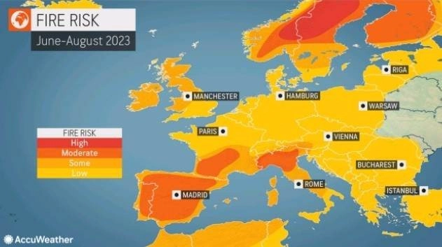 AccuWeather : Εποχιακή εκτίμηση για το καλοκαίρι του 2023 στην Ευρώπη