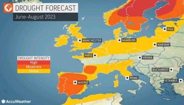 AccuWeather : Εποχιακή εκτίμηση για το καλοκαίρι του 2023 στην Ευρώπη