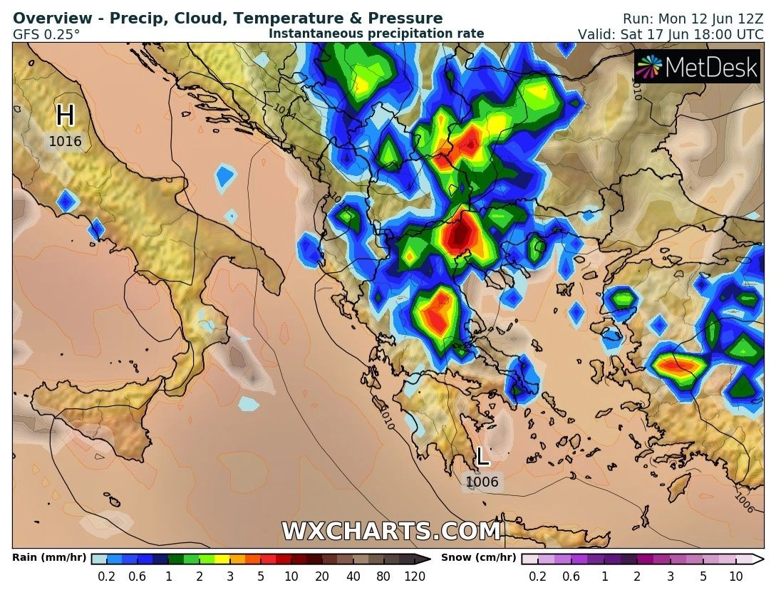 Ασυνήθιστο βαρομετρικό σύστημα για τα δεδομένα της εποχής θα προκαλέσει τοπικά ισχυρά φαινόμενα και στην χώρα μας το Σαββατοκύριακο