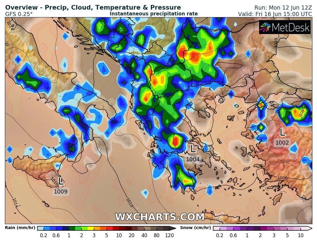 Ασυνήθιστο βαρομετρικό σύστημα για τα δεδομένα της εποχής θα προκαλέσει τοπικά ισχυρά φαινόμενα και στην χώρα μας το Σαββατοκύριακο