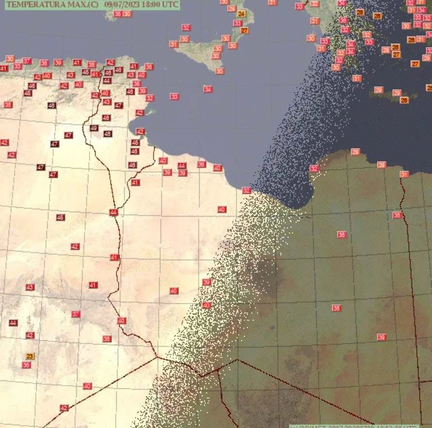 Καύσωνας στην Μεσόγειο : Στους 49 βαθμούς η θερμοκρασία στην Τυνησία - Ρεκόρ ελάχιστης θερμοκρασίας όλων των εποχών στην Αλγερία