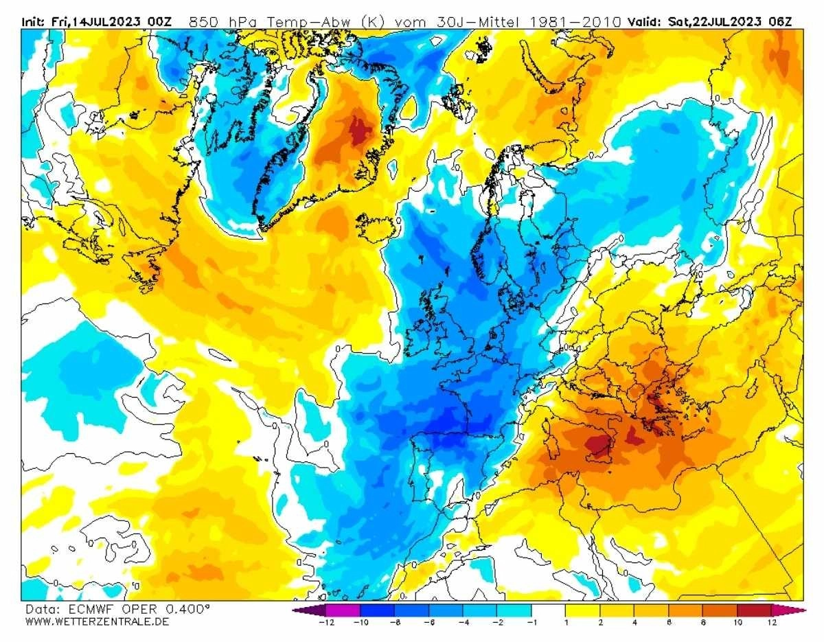 Κυκλώνας Σάντορ στην Ευρώπη : Ισχυρές βροχές και χαμηλές θερμοκρασίες από την Ισλανδία έως και τα Κανάρια Νησιά από αυτό το Σαββατοκύριακο