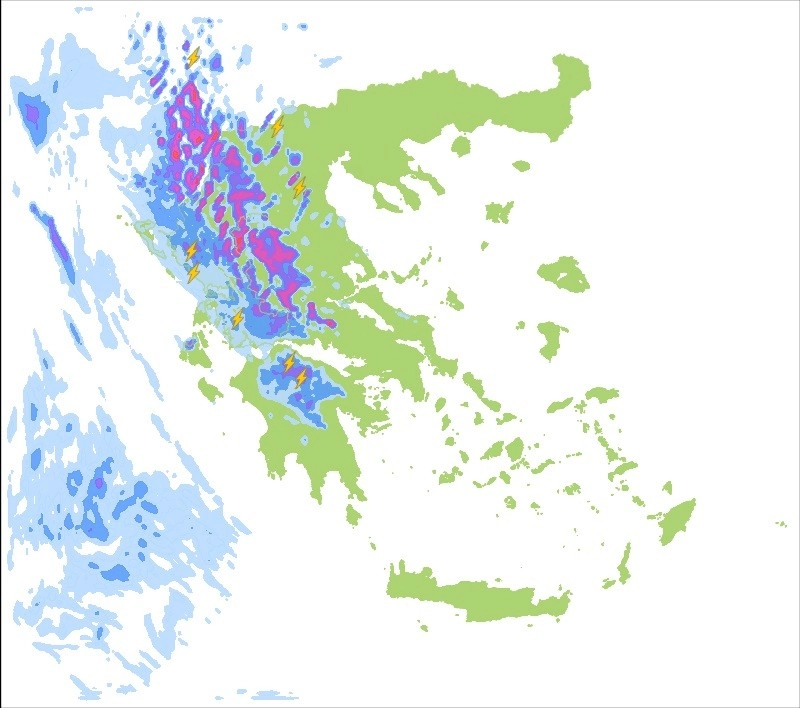 Ψυχρή λίμνη που θα προκαλέσει τοπικά ισχυρές βροχές και καταιγίδες στην χώρα μας.