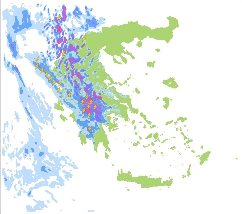 Ψυχρή λίμνη που θα προκαλέσει τοπικά ισχυρές βροχές και καταιγίδες στην χώρα μας.