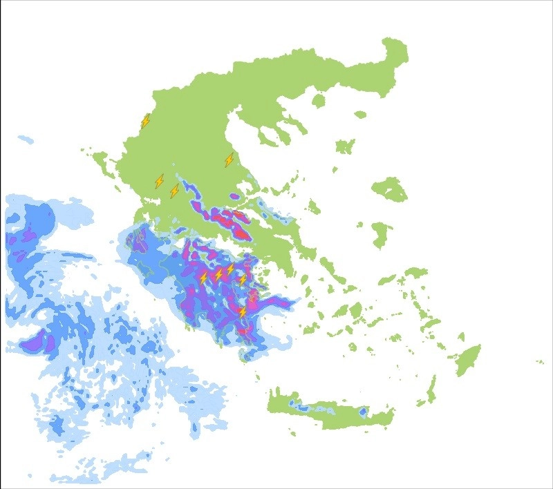 Ισχυρές βροχές και καταιγίδες το επόμενο 48ωρο στην χώρα μας. Δελτίο καιρού