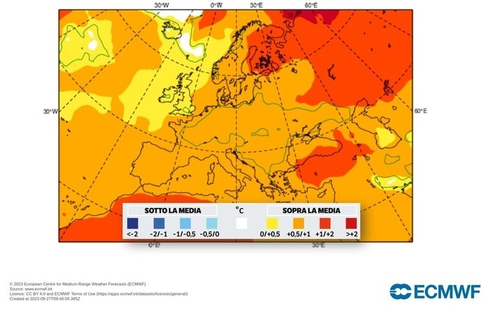 Πρώτη εκτίμηση Ιταλών μετεωρολόγων για την χειμερινή περίοδο 2023 - 2024 : Ήπιες θερμοκρασίες και ελάχιστες χιονοπτώσεις 