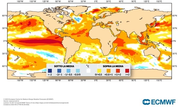 Πρώτη εκτίμηση Ιταλών μετεωρολόγων για την χειμερινή περίοδο 2023 - 2024 : Ήπιες θερμοκρασίες και ελάχιστες χιονοπτώσεις 