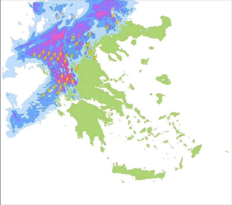 Βροχές και καταιγίδες θα εκδηλωθούν στα δυτικά και βόρεια της χώρας αύριο τετάρτη.