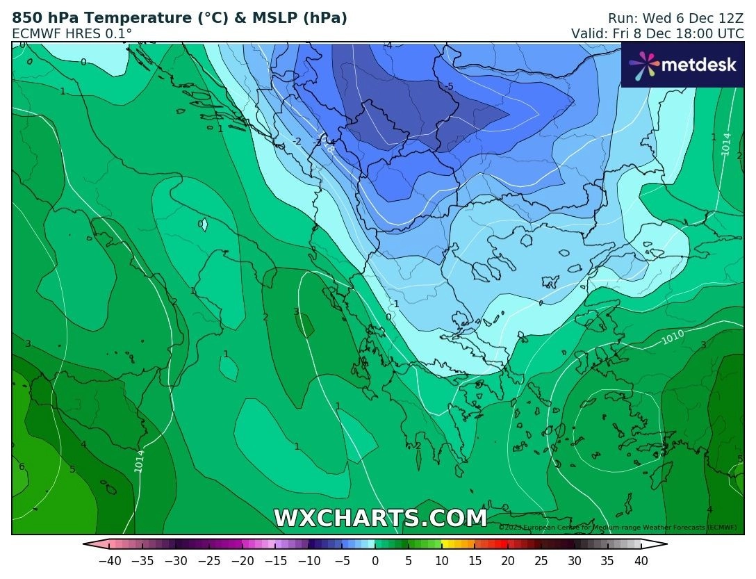 Πρόγνωση καιρού εβδομάδας : Βροχές στα ανατολικά και νότια - Χιονοπτώσεις στα ορεινά της Β.Ελλάδας πιθανόν και σε χαμηλότερα υψόμετρα