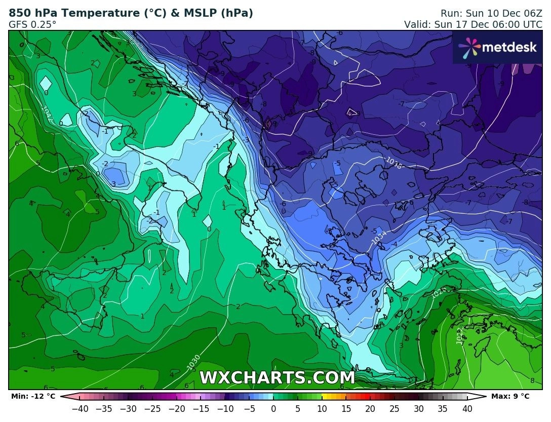 Πρόγνωση καιρού εβδομάδας : Απουσία βροχών και άνοδος της θερμοκρασίας - Πιθανή σημαντική μεταβολή του καιρού το Σαββατοκύριακο
