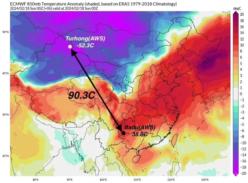 Ιστορική ημέρα για το παγκόσμιο κλίμα: στην Κίνα η μεγαλύτερη ημερήσια διαφορά θερμοκρασίας, ρεκόρ ζέστης και κρύου