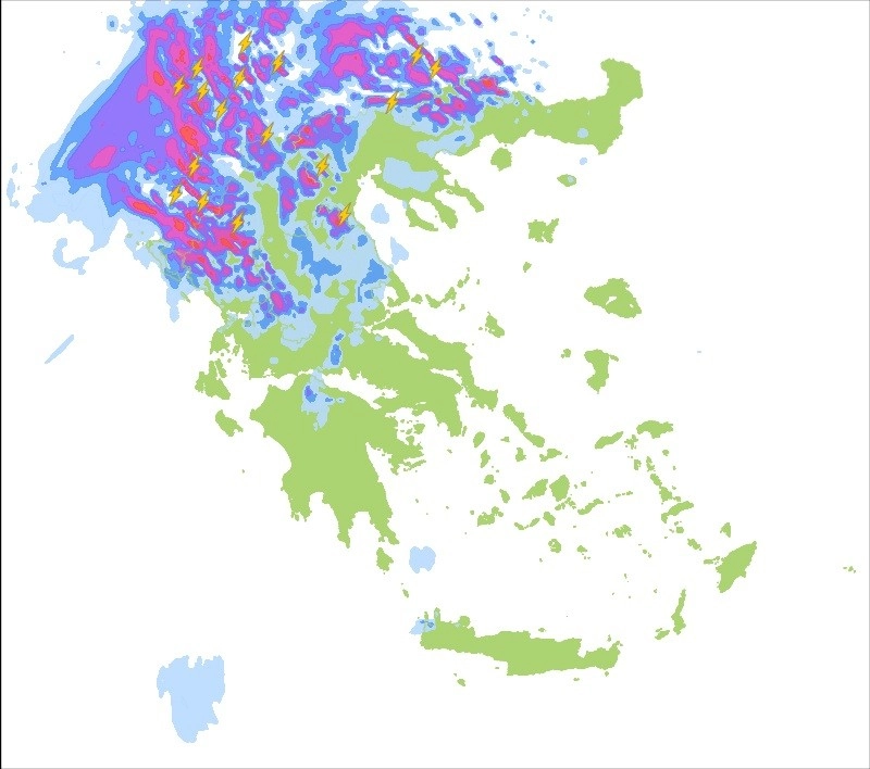 Άστατος ο καιρός το μισό της νέας εβδομάδας με βροχές και καταιγίδες.