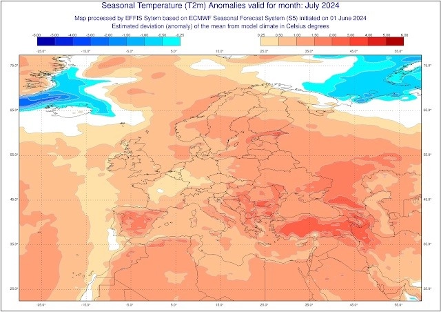 Μακροπρόθεσμη  εκτιμήση για τον καιρό έως τον Αύγουστο στην χώρα μας και την Ευρώπη  