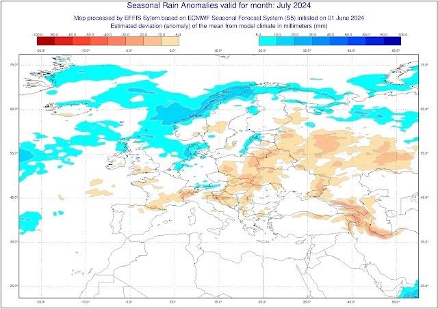 Μακροπρόθεσμη  εκτιμήση για τον καιρό έως τον Αύγουστο στην χώρα μας και την Ευρώπη  
