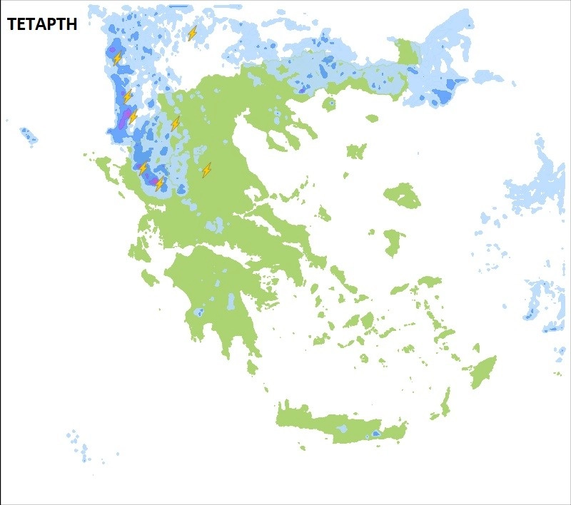 Αλλαγή του καιρού με βροχές και ισχυρές καταιγίδες την νέα εβδομάδα στην χώρα μας