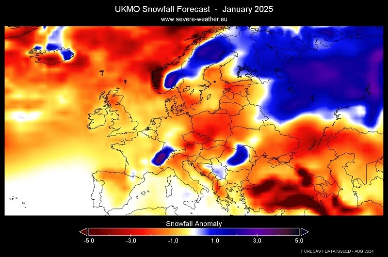 Πρόβλεψη χιονόπτωσης για τον χειμώνα 2024 - 2025. Τι δείχνει η καιρική αδυναμία του La Nina.