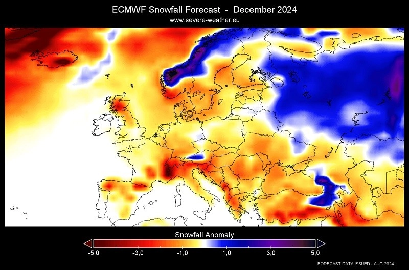 Πρόβλεψη χιονόπτωσης για τον χειμώνα 2024 - 2025. Τι δείχνει η καιρική αδυναμία του La Nina.