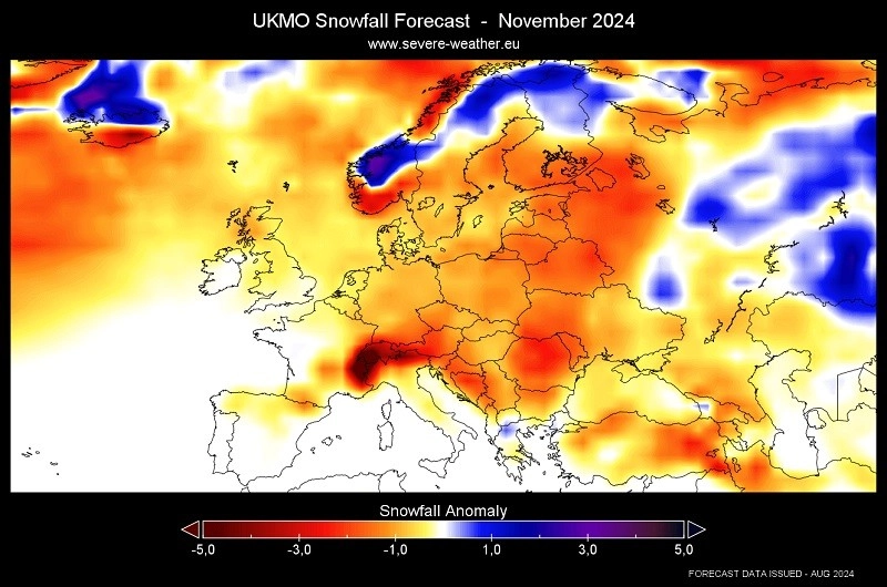 Πρόβλεψη χιονόπτωσης για τον χειμώνα 2024 - 2025. Τι δείχνει η καιρική αδυναμία του La Nina.